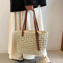 Straw Weave Bag for Women Summer Shoulder Handbags Beach Basket