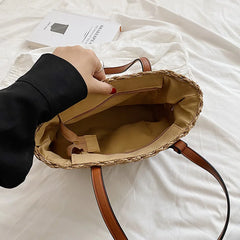 Straw Weave Bag for Women Summer Shoulder Handbags Beach Basket