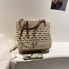 Straw Weave Bag for Women Summer Female Handbags Shoulder Bag