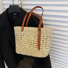 Straw Weave Bag for Women Summer Shoulder Handbags Beach Basket
