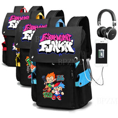 Street Backpack with USB Charging Port Anti-Theft School Bag