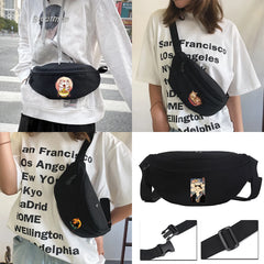 Japanese Cat Pattern Shoulder Bag Multifunctional Outdoor Chest Bag