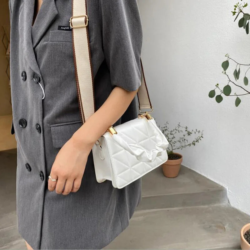 Plaid Crossbody Bag Flap Small Handbag Women Shoulder Messenger Bag