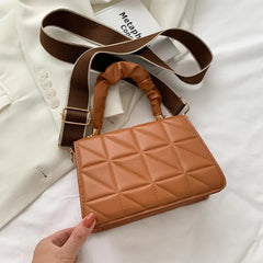 Plaid Crossbody Bag Flap Small Handbag Women Shoulder Messenger Bag