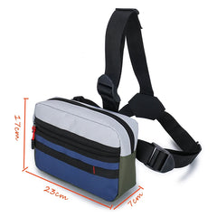 Streetwear Chest Bag Tri-Strap Men Women Patchwork HipHop Travel Chest Bag