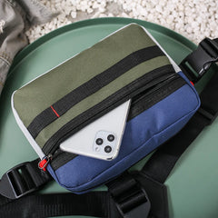 Streetwear Chest Bag Tri-Strap Men Women Patchwork HipHop Travel Chest Bag