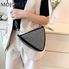Triangle Rhinestones Shoulder Bag Messenger Bag for Women