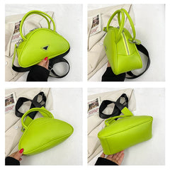 Triangle Women's Messenger Bag Y2K Handbag PU Leather Tote Shoulder Bag