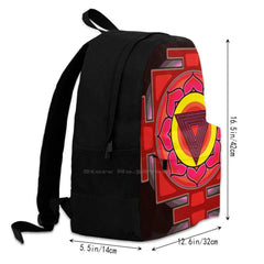 Tripura Bhairavi Yantra Backpack Laptop Travel Bags
