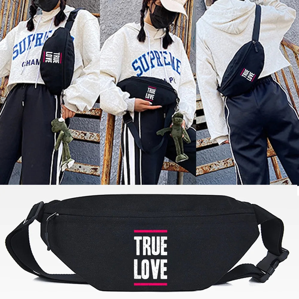 True Love Waist Bag Women Casual Travel Chest Pack Crossbody Shoulder Bag