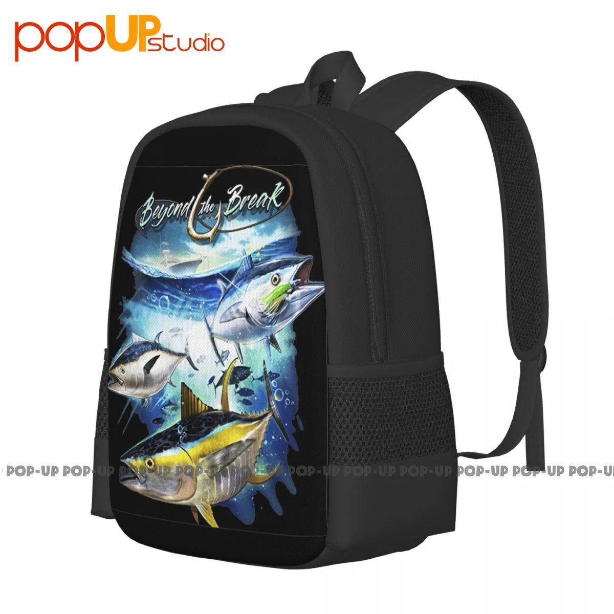 Tuna Fish Boat Boating Angler Off Shore Fishing Backpack