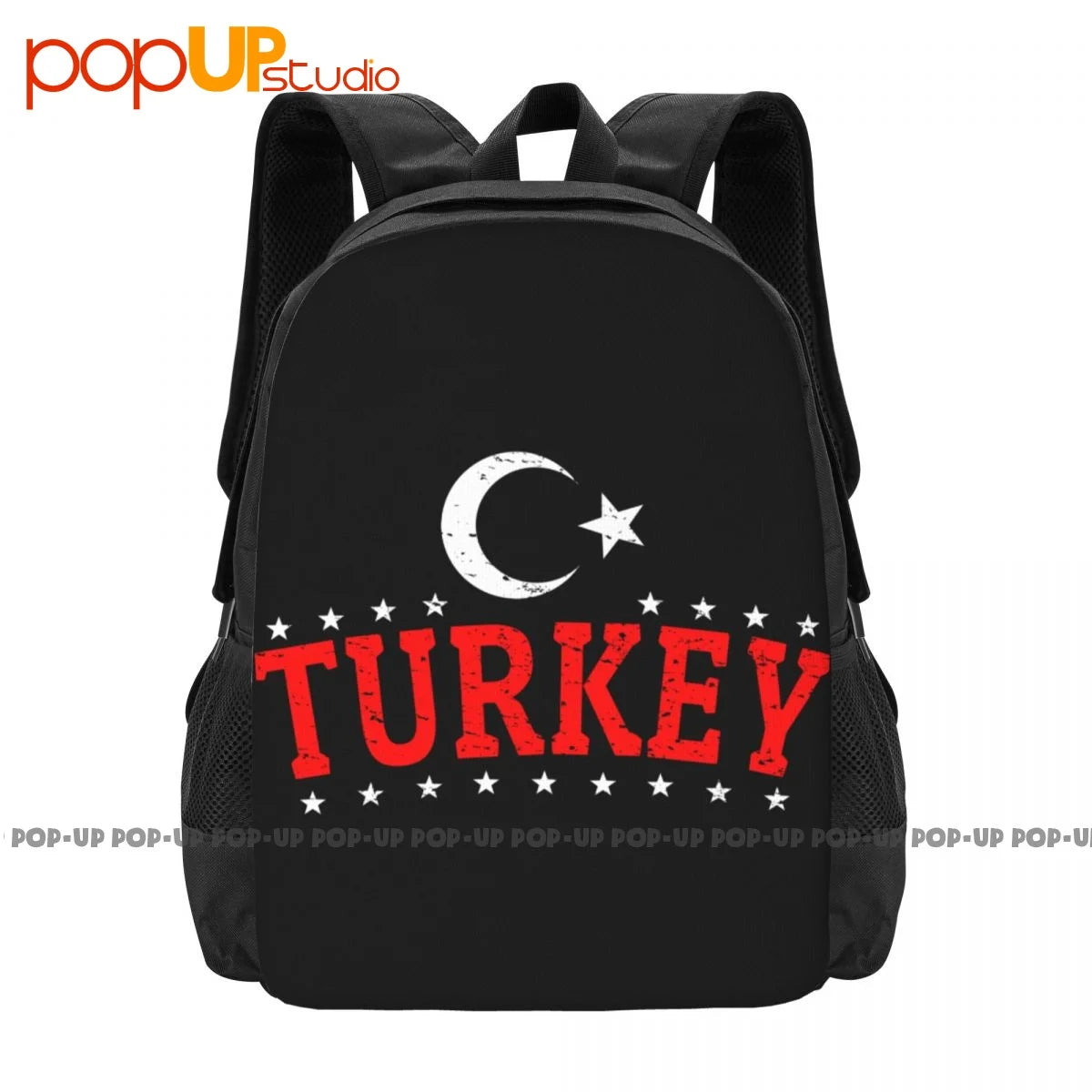 Turkey Flag Patriotic Heritage Flag Backpack Large Capacity
