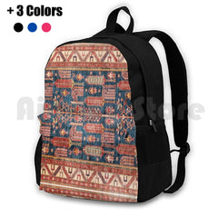Outdoor Hiking Backpack Riding Climbing Sports Bag Carpet Pattern Texture Wool B