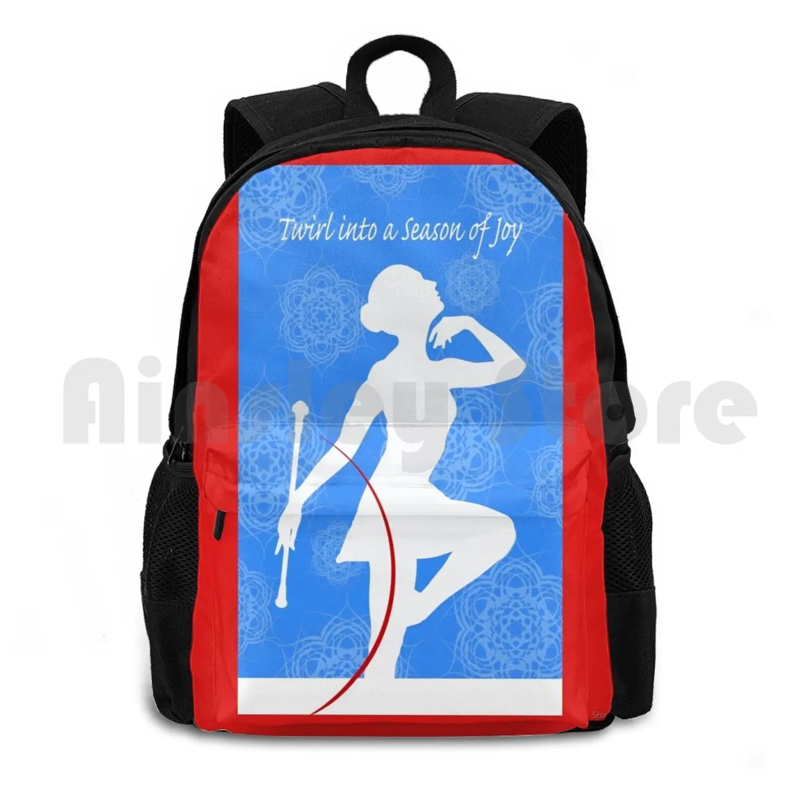 Twirl Into A Season Of Joy, Baton Twirler For Christmas Outdoor Hiking Backpack