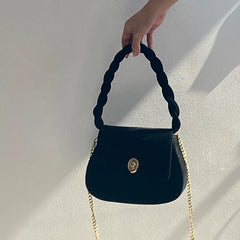 Retro Small Bag Lock Chain Cross Body Bags