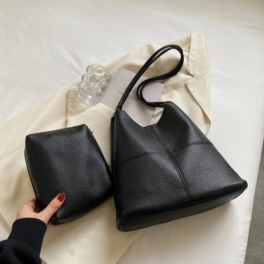 Shoulder Bag Soft Leather Shopper Tote Bag for Women Vintage Handbags