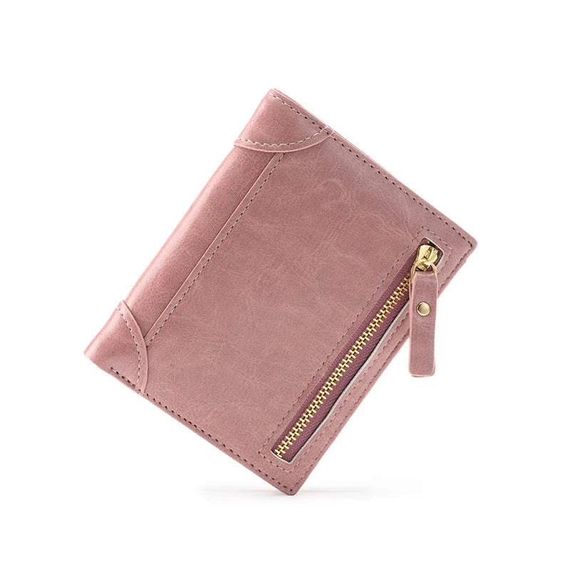 Two Fold Woman Wallet Lady Card Holder Small Purse Student Coin Wallet