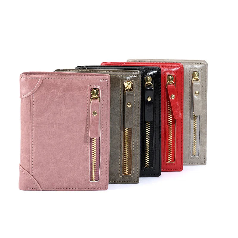 Two Fold Woman Wallet Lady Card Holder Small Purse Student Coin Wallet