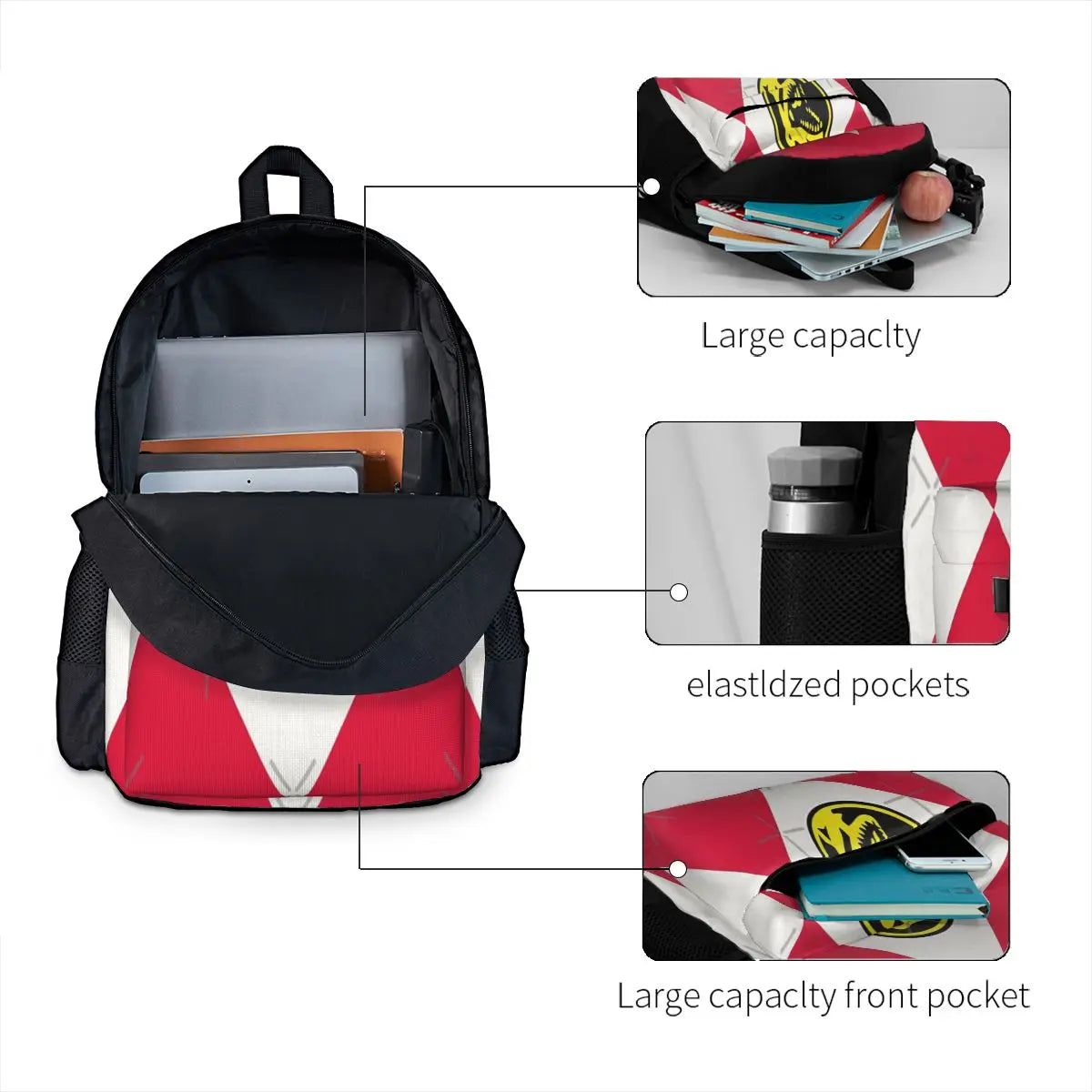 Tyrannosaurus Dinozord 1 Backpacks For Men and Women