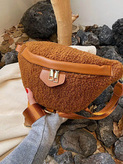 U Furieux Women Waist Packs Winter Crossbody Bag Large Capacity