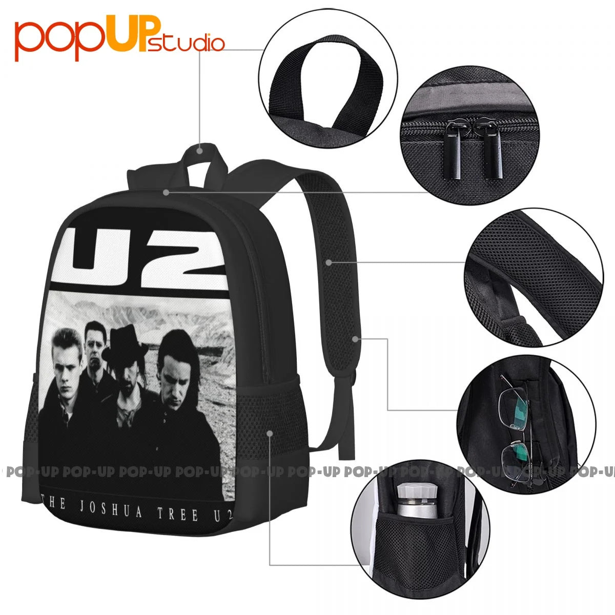 U2 01 Backpack Large Capacity Vintage Foldable Outdoor Running