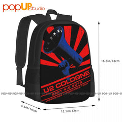 U2 Dublin Tour Backpack Vintage Art Print Gymnast Bag