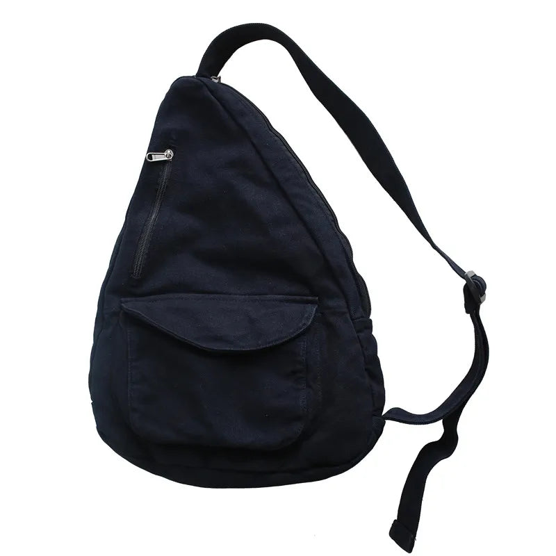 Canvas Women's Shoulder Bag Teenage Students Chest Messenger Bag