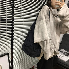 Canvas Women's Shoulder Bag Teenage Students Chest Messenger Bag