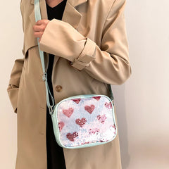 Sequins Crossbody Bag for Women Casual Shoulder Bag