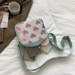 Sequins Crossbody Bag for Women Casual Shoulder Bag