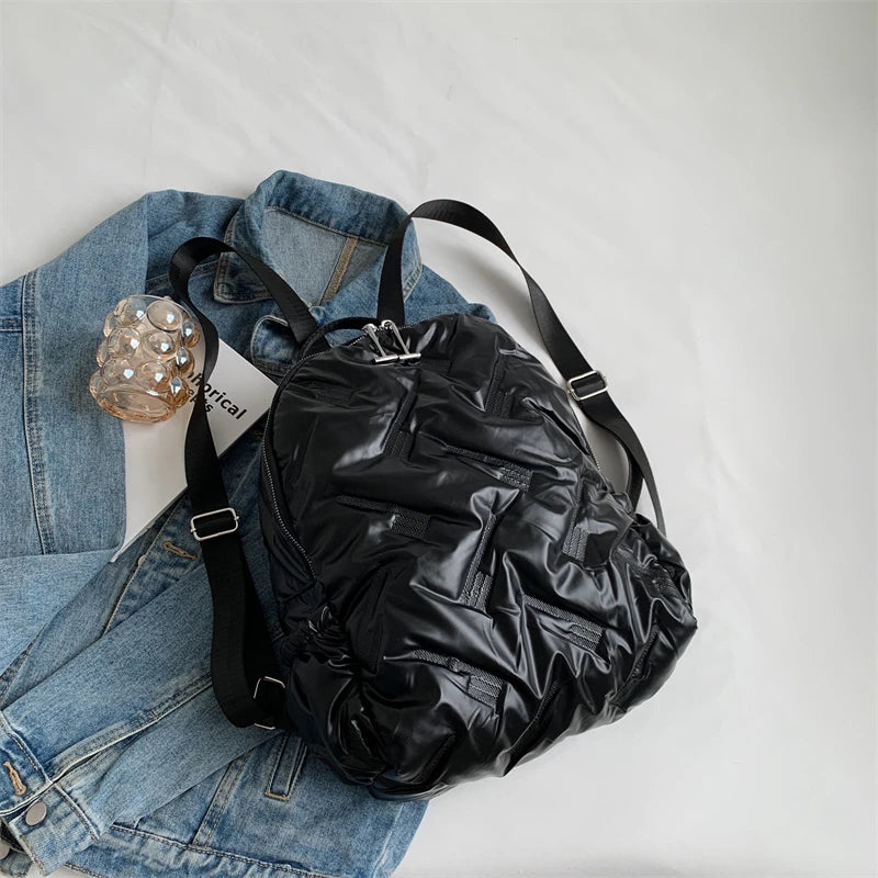 Ruched Minimalist Backpack for Women