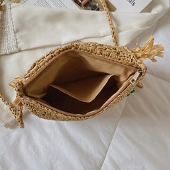 Straw Braided Women's Shoulder Bag Crossbody Beach Messenger Bag