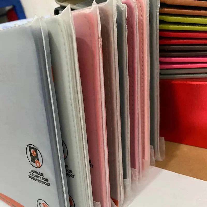 RFID Passport Cover Women Travel Wallet Organizer PU Leather