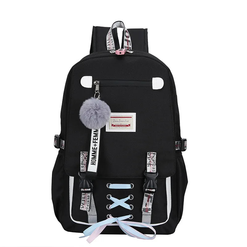 USB Charge Women Backpacks School Bags For Teenagers