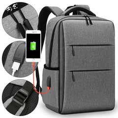 USB Charging Backpack 15.6 Inch Laptop Male Waterproof School Backpack