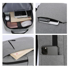 USB Charging Waterproof Men's Backpack for Laptop 15.6-17.7 Inch