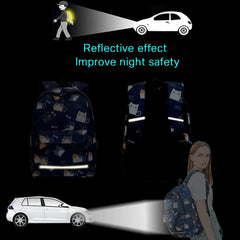 Reflective School Bags for Teenage Girls Waterproof High School Backpack