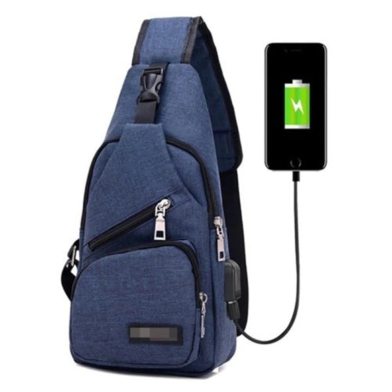 Waterproof USB Charging Shoulder Bag