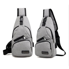 Men Anti Theft Travel Wallet Chest Bag USB Charging Organizer