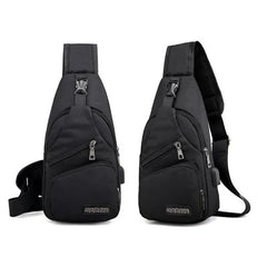 Men Anti Theft Travel Wallet Chest Bag USB Charging Organizer