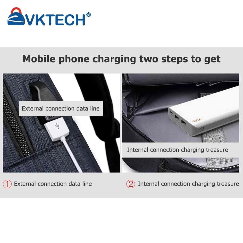USB Charging Travel Backpack Large Capacity School Bags Business Preppy Style