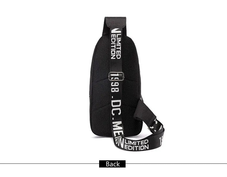 Anti Theft Luminous USB Charging Crossbody Bag Waterproof Travel Shoulder Bag