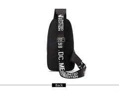 Anti Theft Luminous USB Charging Crossbody Bag Waterproof Travel Shoulder Bag