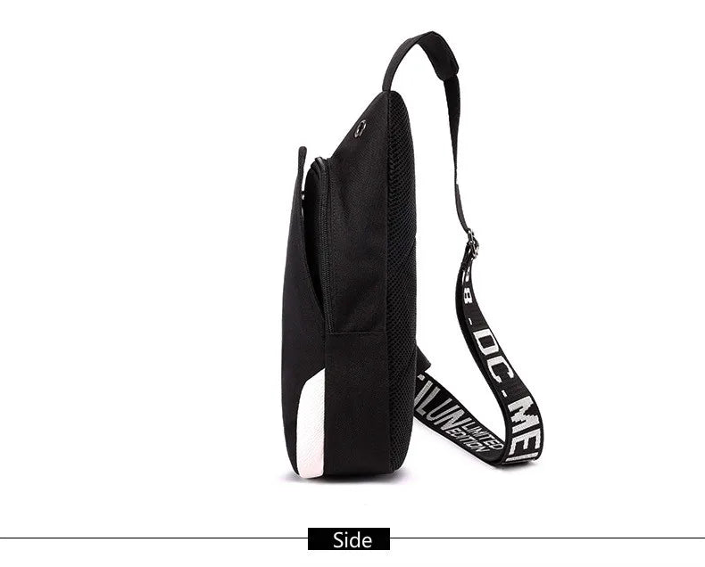 Anti Theft Luminous USB Charging Crossbody Bag Waterproof Travel Shoulder Bag