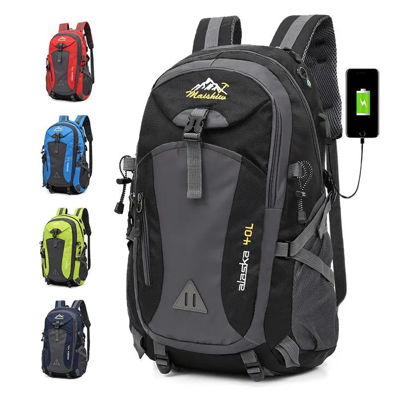USB Rechargeable Backpack for Men Women Sports Bag