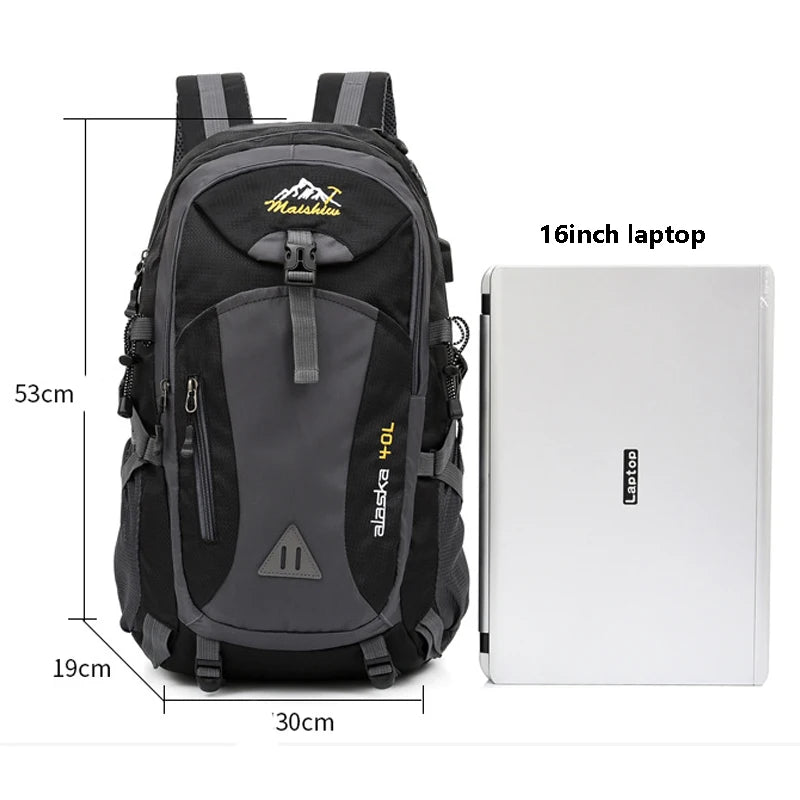 USB Rechargeable Backpack for Men Women Sports Bag
