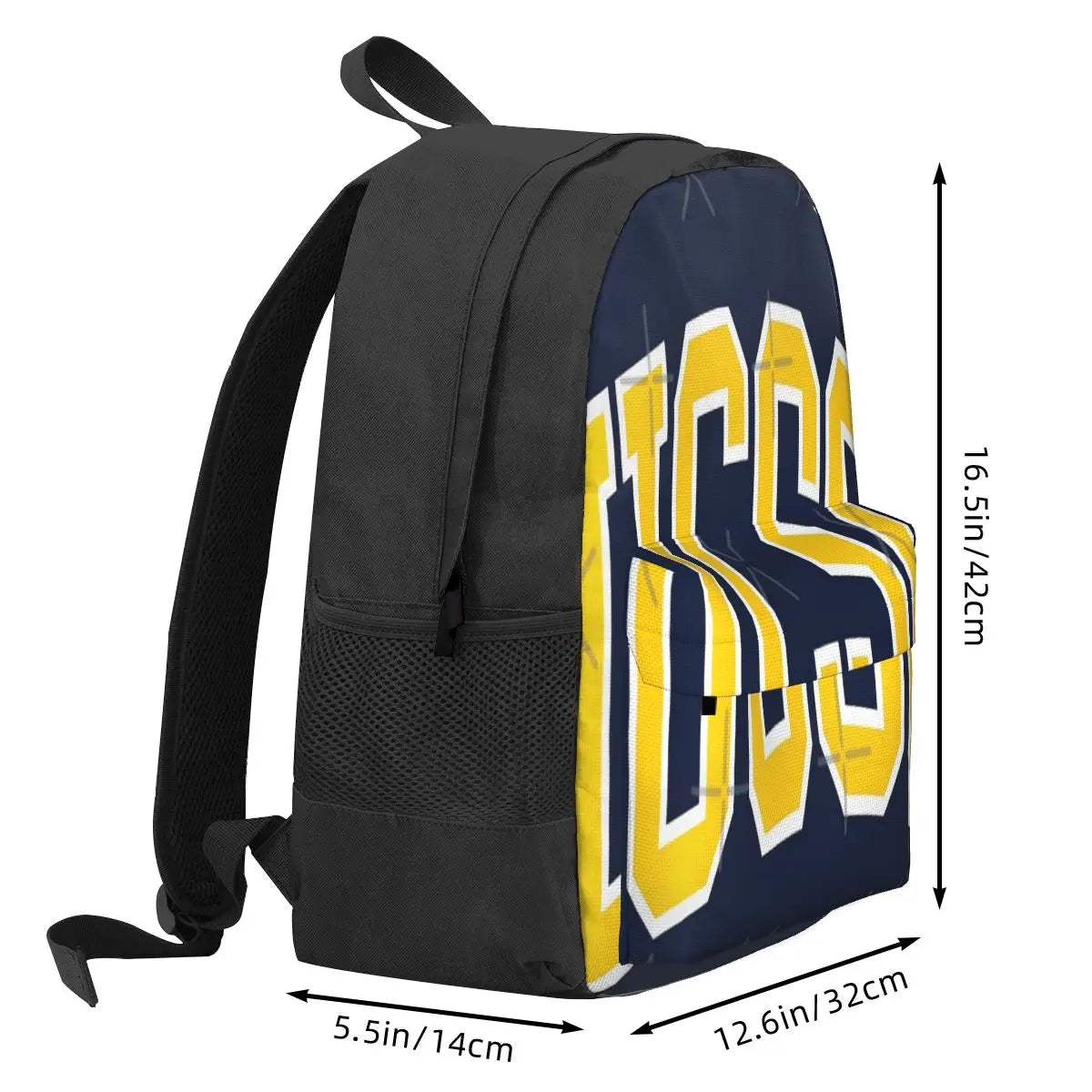 UCSC College Font Curved Backpacks Men's Backpacks Bags For Women