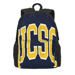 UCSC College Font Curved Backpacks Men's Backpacks Bags For Women