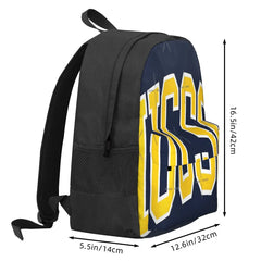 UCSC College Font Curved Backpacks Men's Backpacks Bags For Women