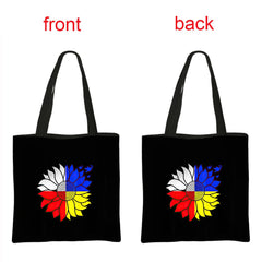 Ukraine Flag Sunflower Print Causal Tote Bags Women Handbag Ukrainian